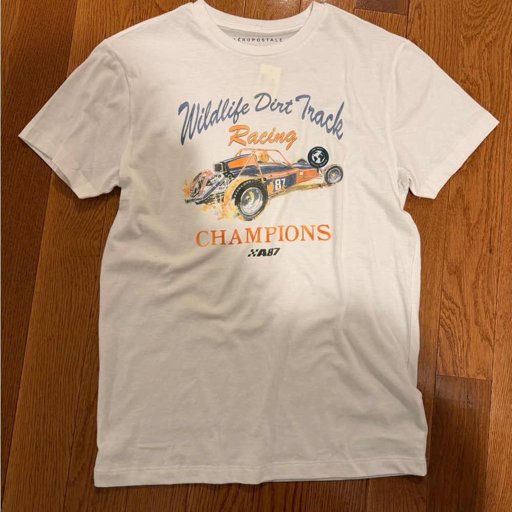 Aeropostale Wildlife Dirt Track Racing Graphic Tee NWT
